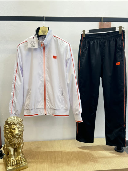 Σετ Hermes Tracksuit Λευκό/Μαύρο WindProof