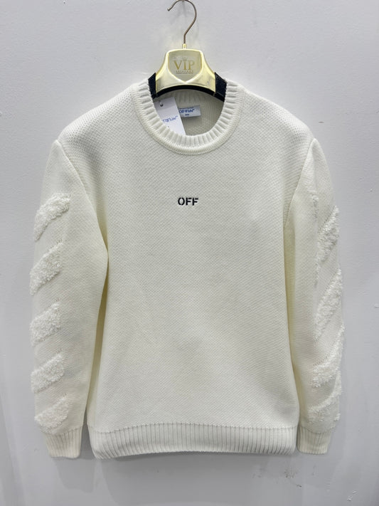 Sweater Πλεκτό Off White Άσπρο 3Α