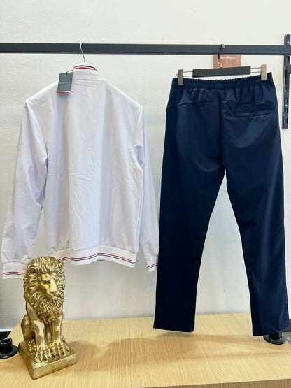 Σετ Tommy Hilfiger Tracksuit Λευκό/Μπλέ WindProof