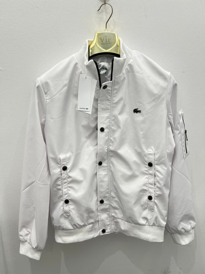 Μπουφάν Lacoste Αντιανεμικό Άσπρο