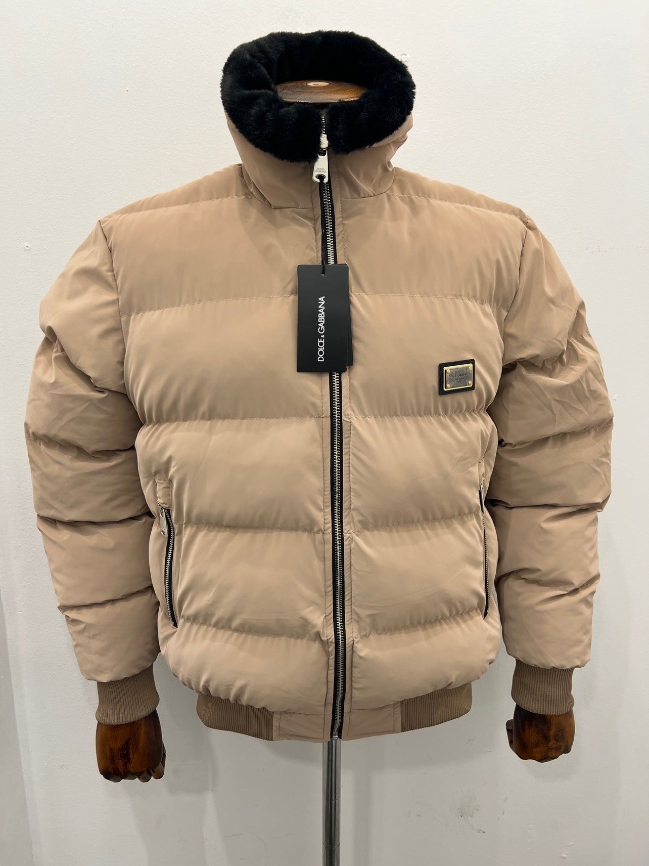 3Α Dolce & Gabbana Μπέζ Jacket Puffer