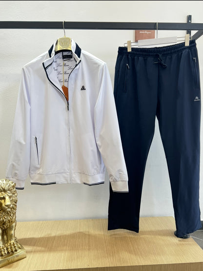 Σετ Loro Piana Tracksuit Λευκό/Μπλέ WindProof