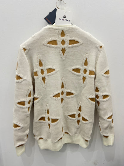 Sweater Πλεκτό LV Μπέζ/Άσπρο