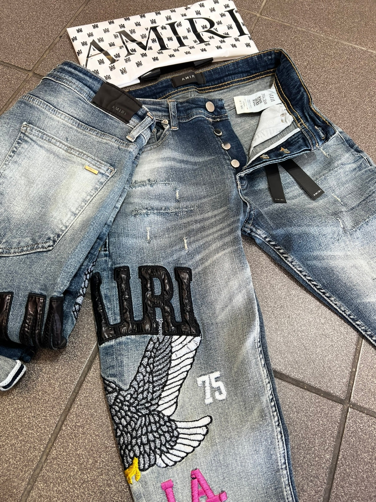Jean Παντελόνι Amiri L.A Blue Eagle