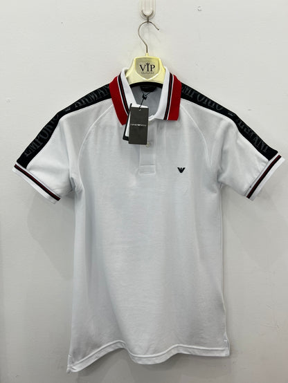3A Polo Άσπρο EMP Armani Pique