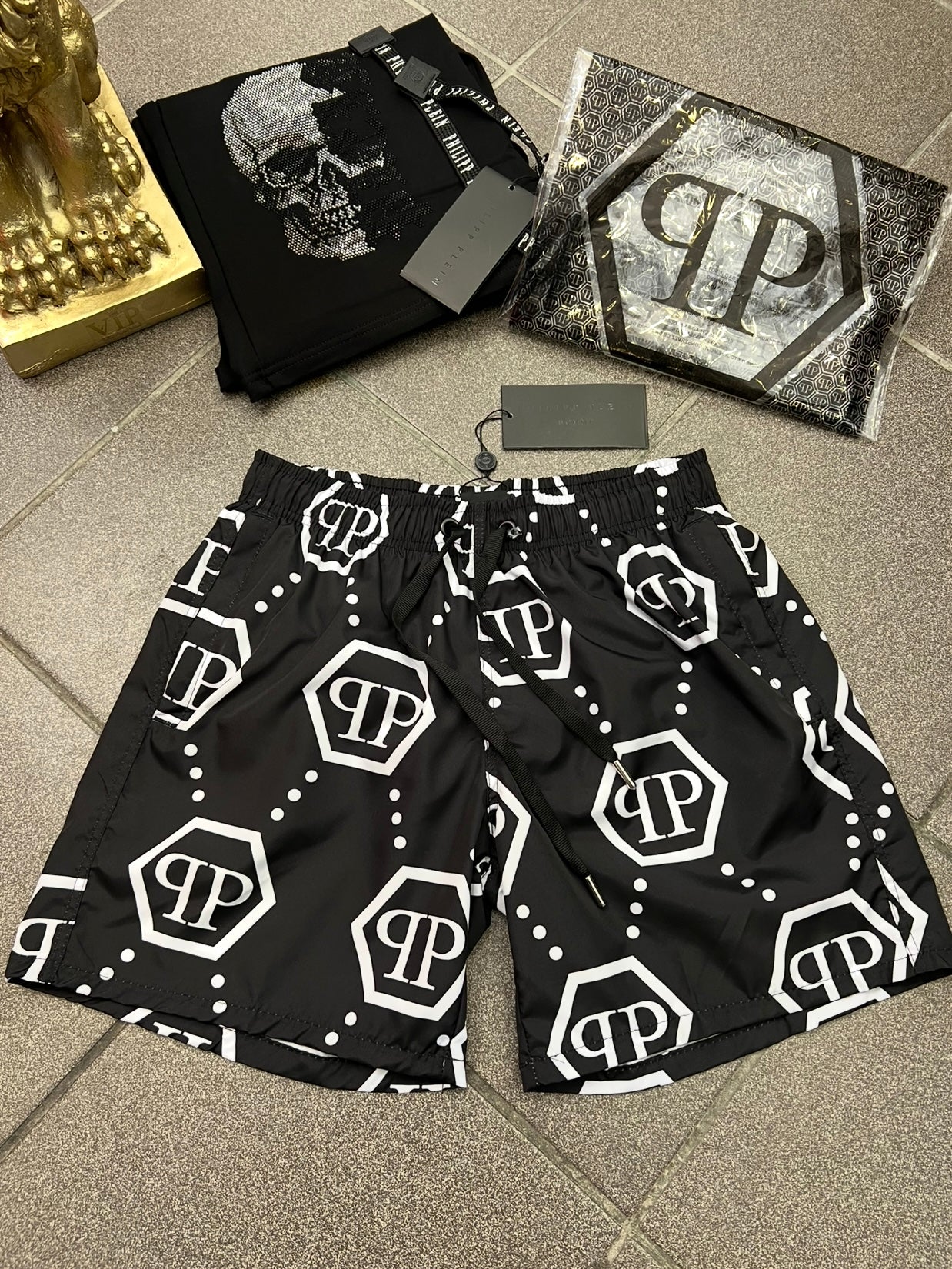Philip Plein Μαγιό Black/White Swimwear