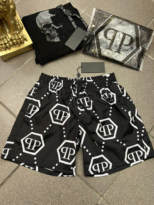 Philip Plein Μαγιό Black/White Swimwear