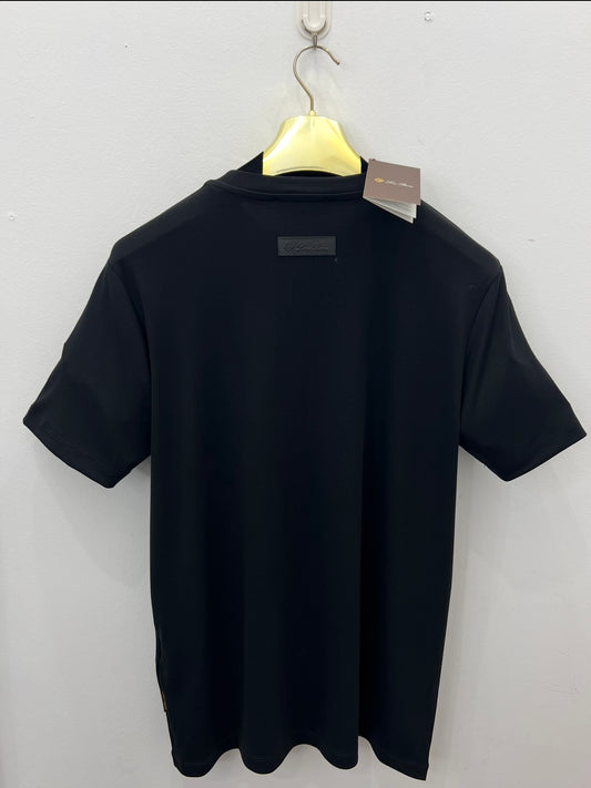 T-Shirt 3A Μαύρο Loro Piana Silk