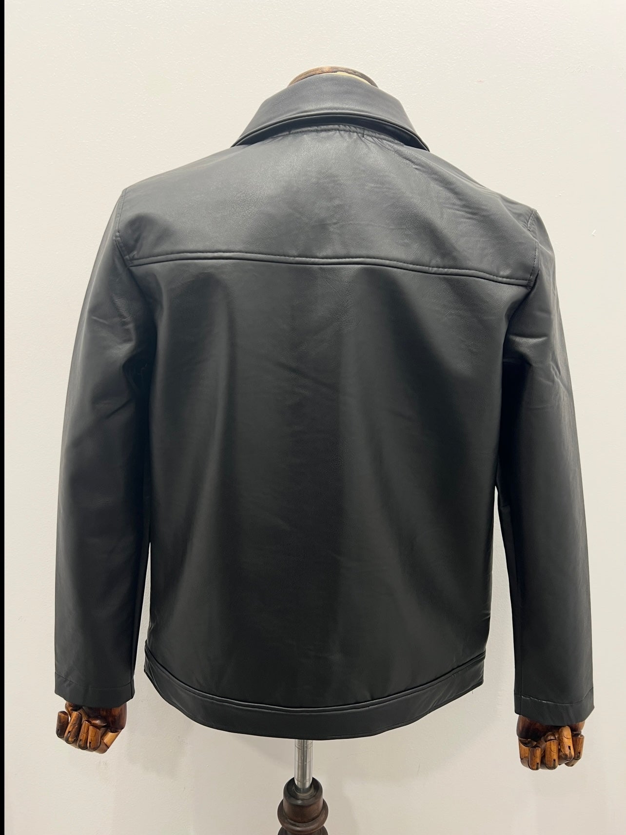 Leather Jacket Μαύρο Calvin Klein