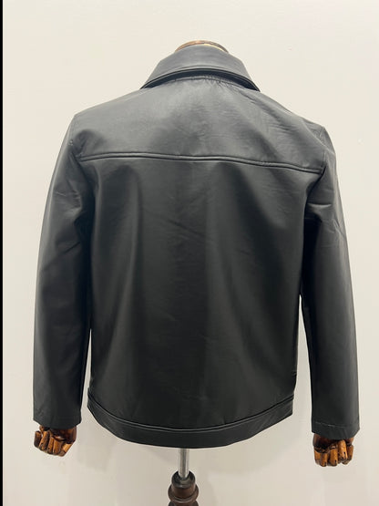 Leather Jacket Μαύρο Calvin Klein