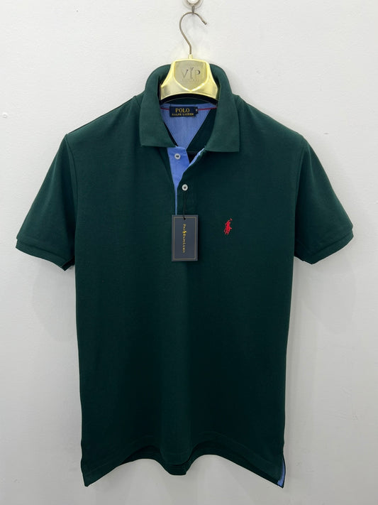 Ralph Lauren Dark Green Πράσινο Polo Pique Cotton