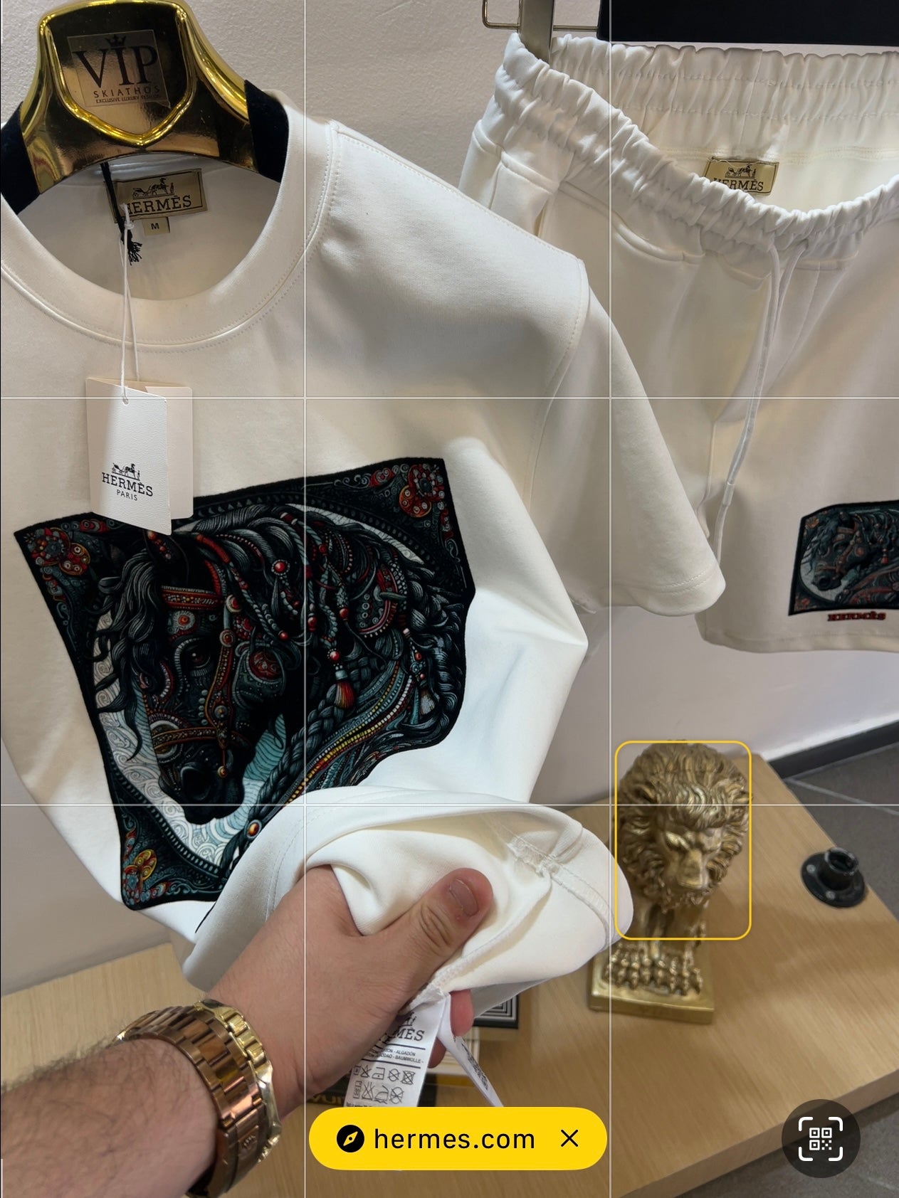 Hermes 3A Summer Σετ Velvet S26 Λευκό