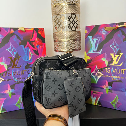 Trio Pochette LV Τσαντάκι Μαύρο