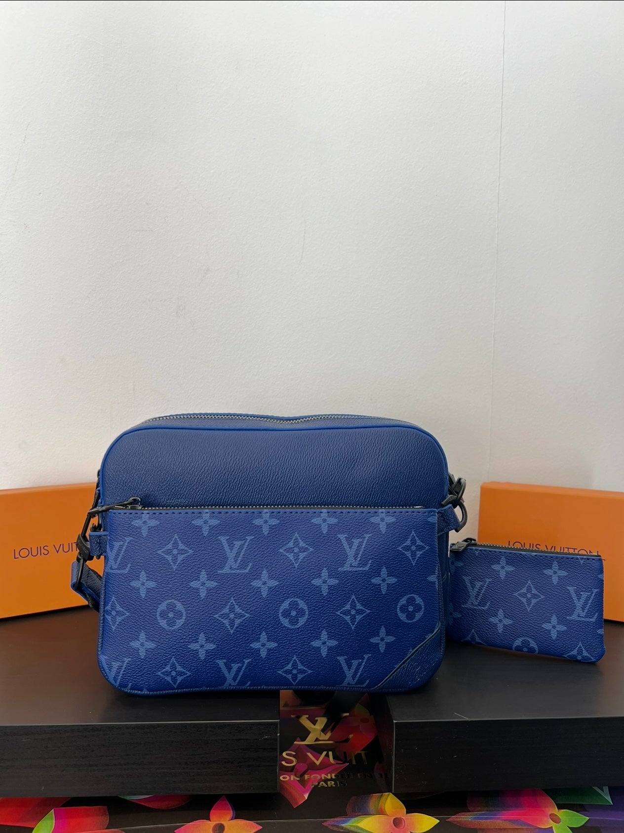 Trio Big Bag LV Τσαντάκι Navy Blue