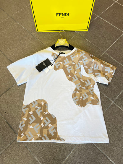 3Α T-Shirt Fendi Over Fit White Oxfrd