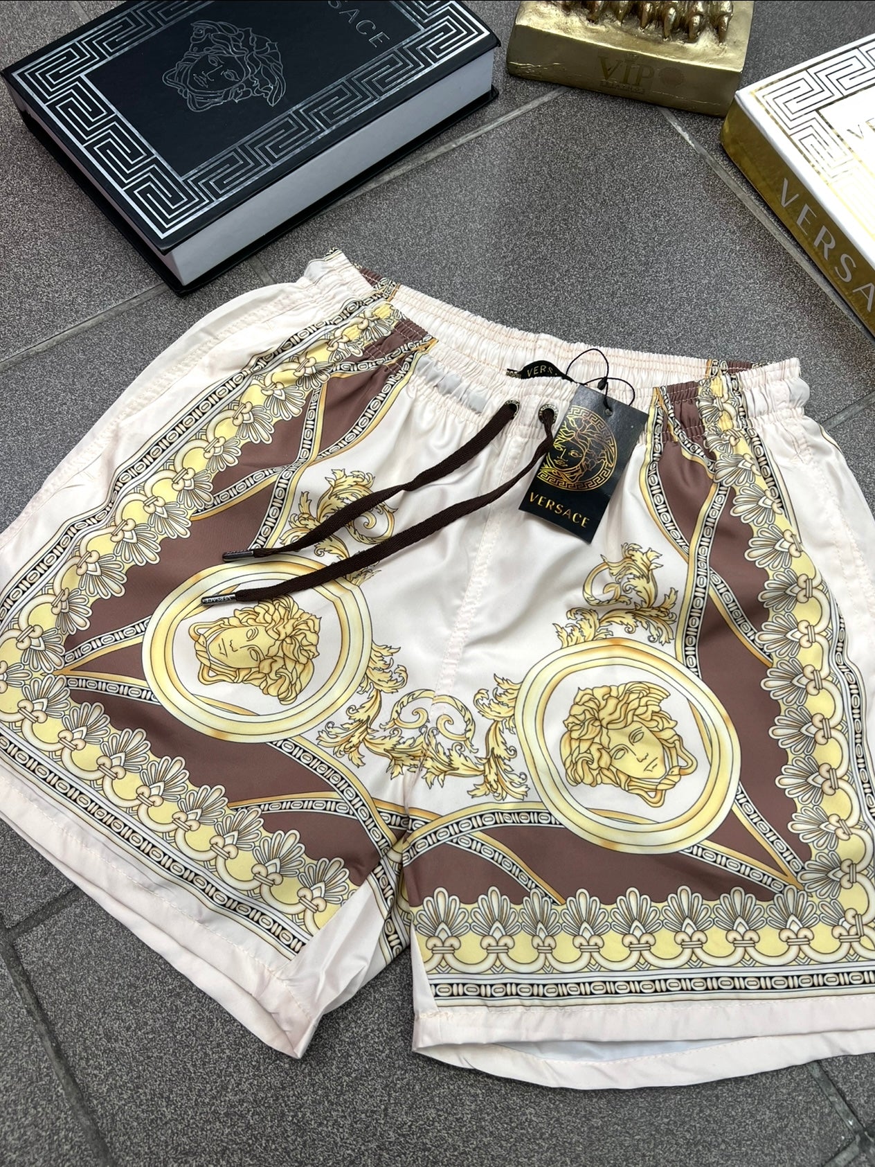 Versace Μαγιό Beige/Gold Swimwear