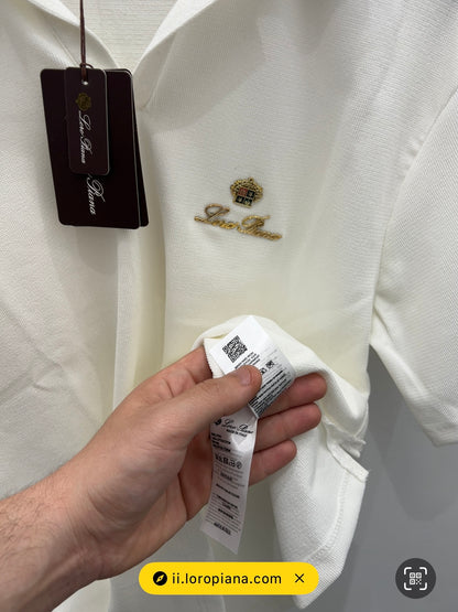 Μπλούζα Loro Piana Polo Άσπρη