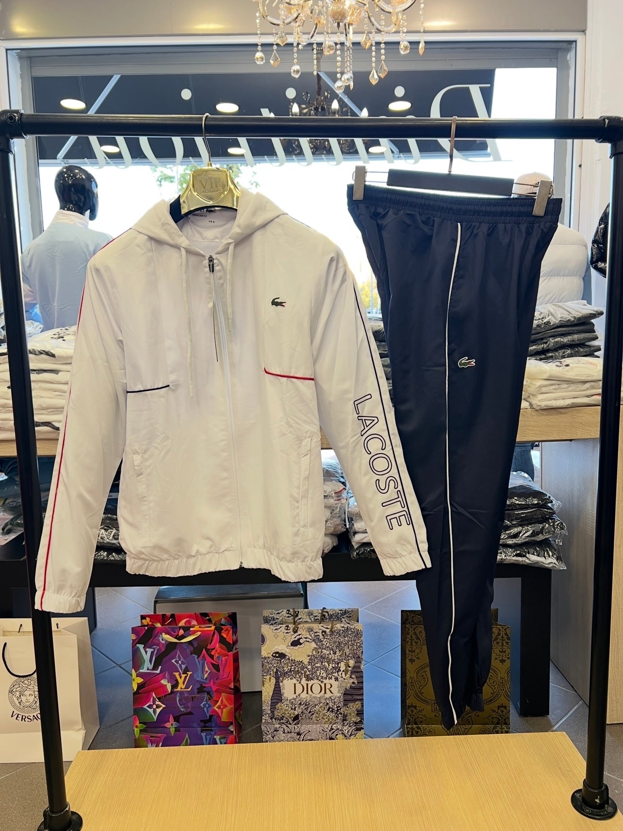 Σετ Φόρμας Lacoste Full Croco Άσπρο