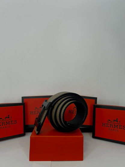 Δερμάτινη Ζώνη Hermes DoubleFace Coffee/Black
