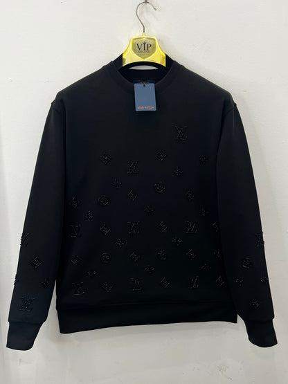 Longsleeve Μπλούζα 3A L.Vuitton Rhinestone Μαύρη