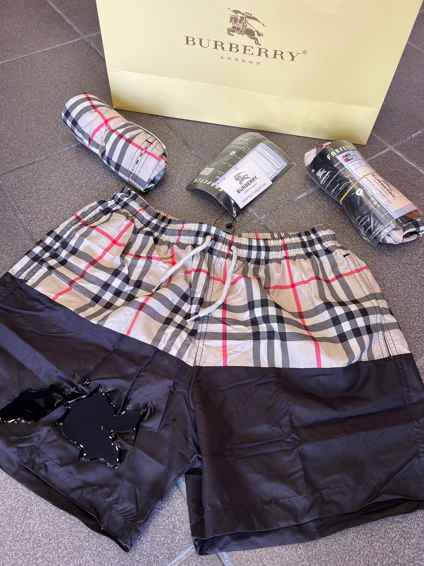 Μαγιό Burberry Swimwear Μπέζ