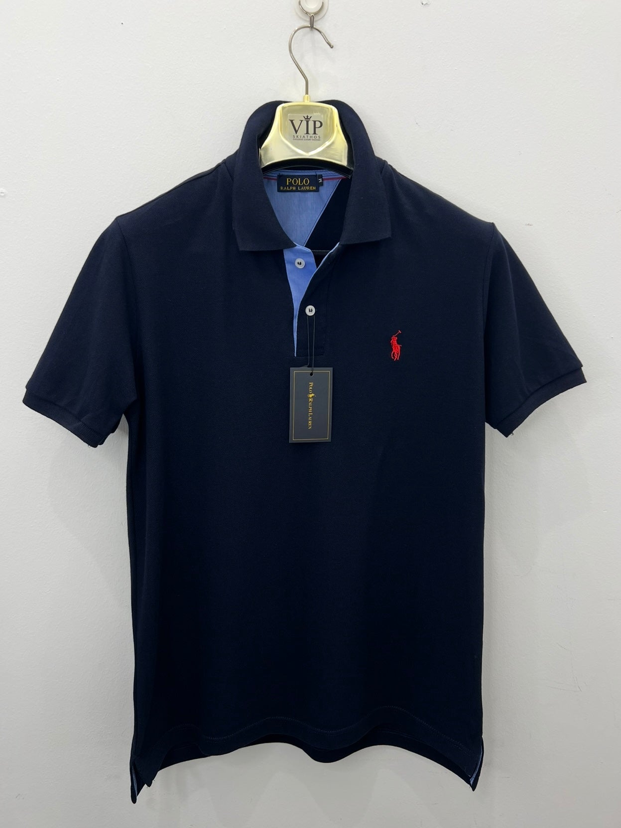 Ralph Lauren Navy Μπλέ Σκούρο Polo Pique Cotton