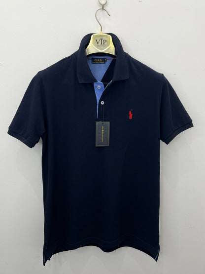 Ralph Lauren Navy Μπλέ Σκούρο Polo Pique Cotton