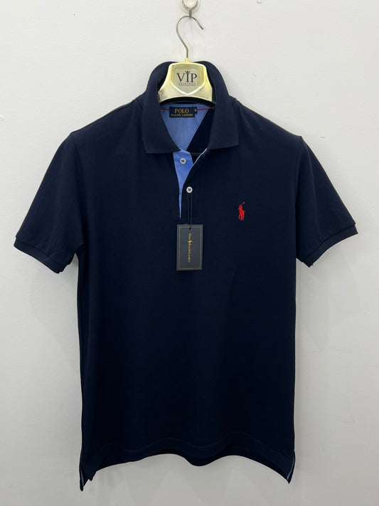 Ralph Lauren Navy Μπλέ Σκούρο Polo Pique Cotton