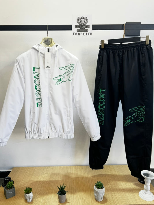 WindProof Lacoste Tracksuit Σετ Άσπρο