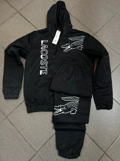 WindProof Lacoste Tracksuit Σετ Μαύρο