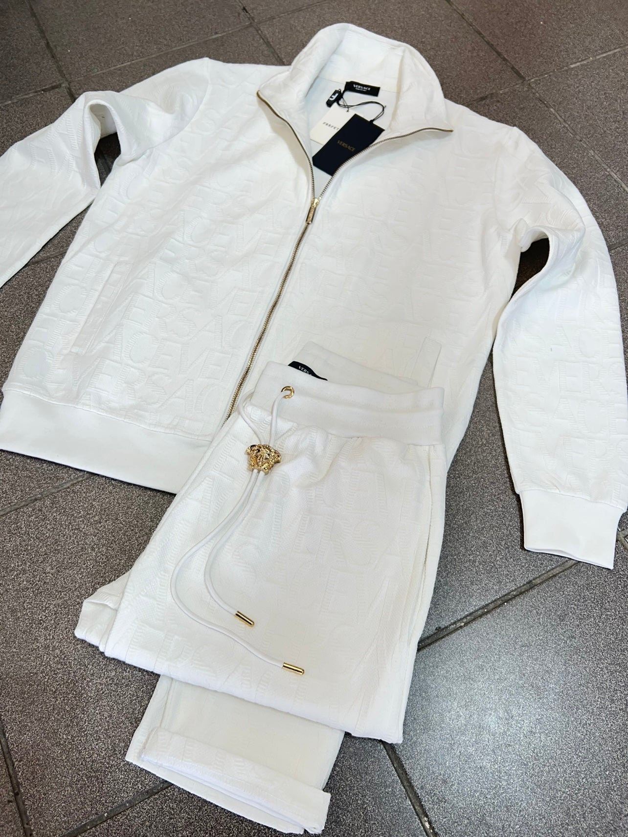 Σετ Versace 3A Tracksuit Λευκό