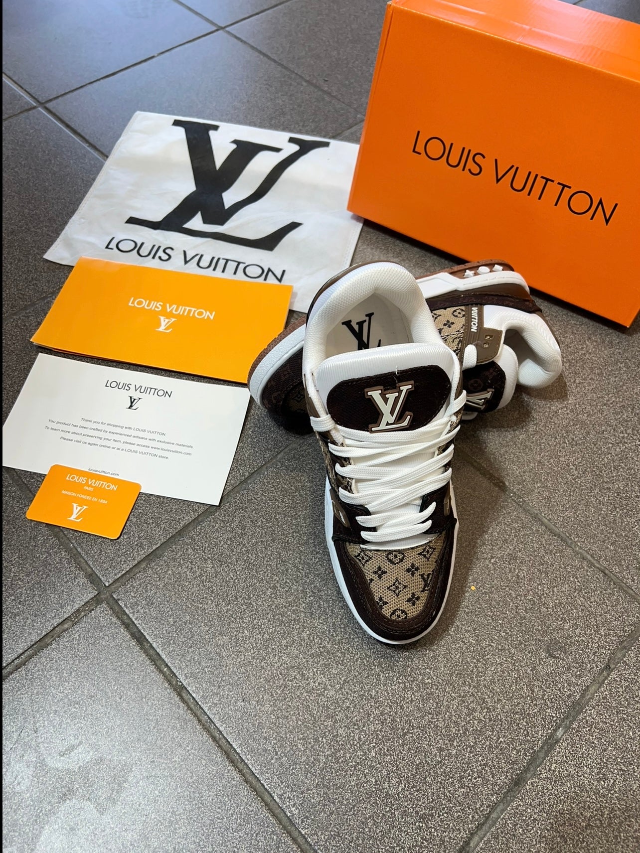 Trainers LV Sneakers Brown/White