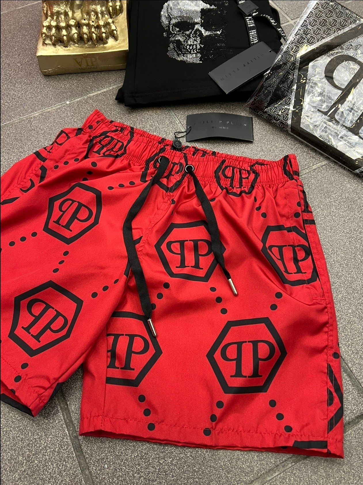Philip Plein Μαγιό Race Red Swimwear