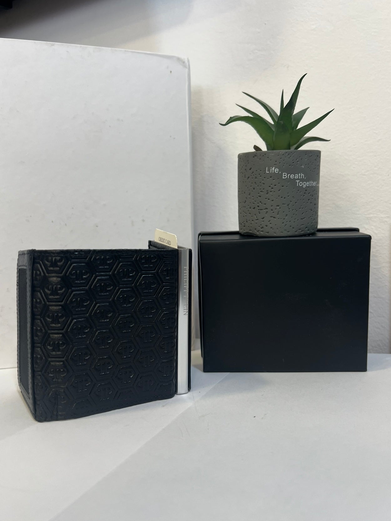 Philip Plein Black Card Holder/Wallet