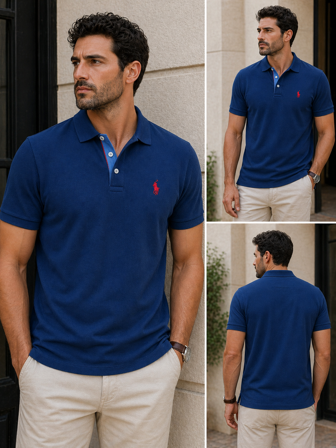 Ralph Lauren Deep Blue Μπλέ Ρουά Polo Pique Cotton