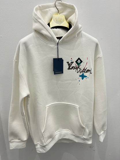 Hoodie Άσπρο L/V OverSize Φούτερ