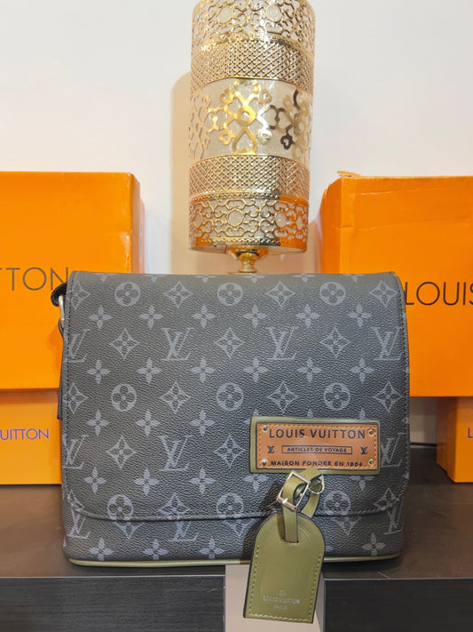 LV Μαύρο/Γκρί Messenger Big Bag