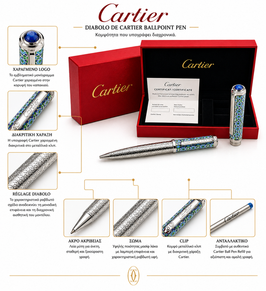 CT Luxury 3A Pen Mosaic Blue / Silver Limited Edition