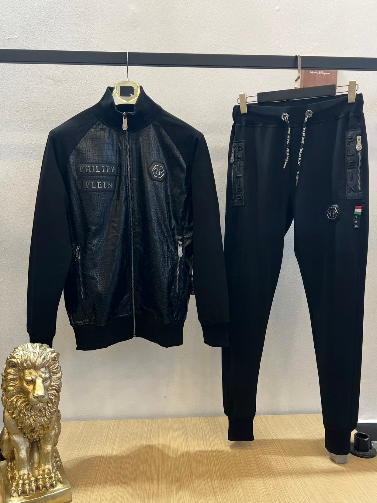Outfit 3Α Μαύρο Philip Plein Croco Rhinestone