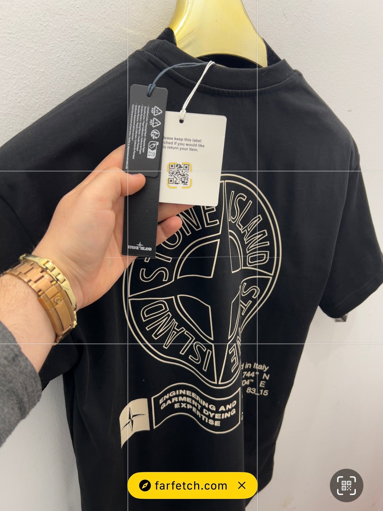 T-Shirt 3A Μαύρο Stone Island MAP