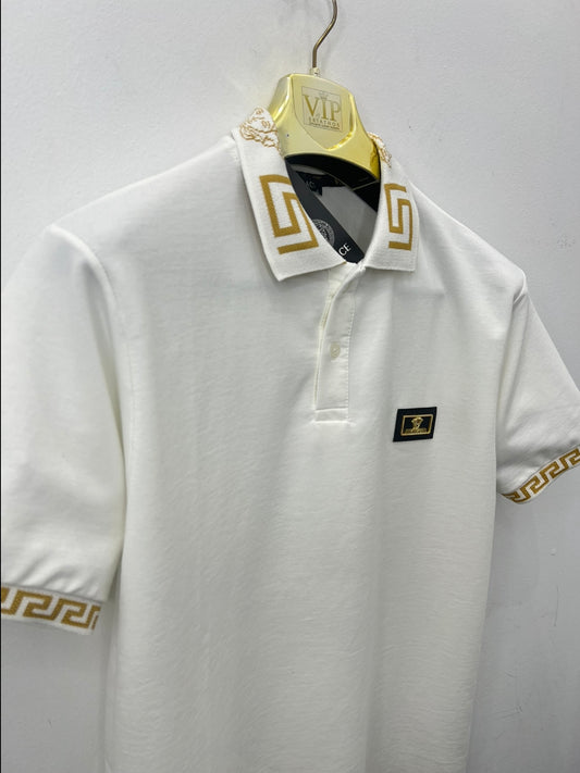 Polo Μπλούζα 3A Versace Άσπρη