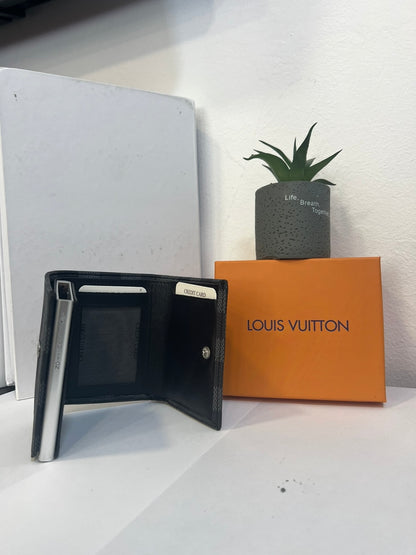 Leather LV Card Holder/Wallet Damier Black