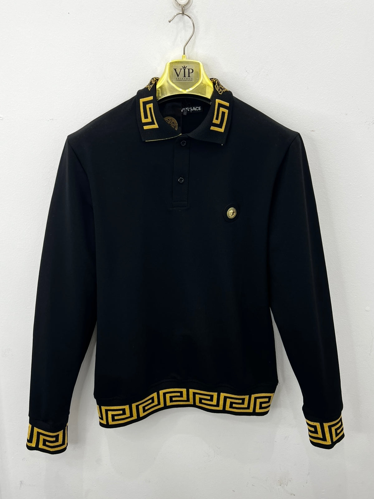 3A Polo Versace Longsleeve Μαύρο