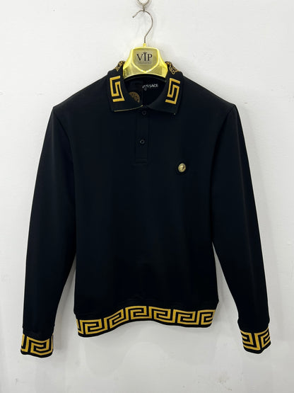 3A Polo Versace Longsleeve Μαύρο