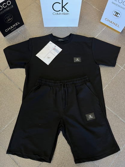 Σετ T-Shirt & Shorts Calvin Klein Μαύρο