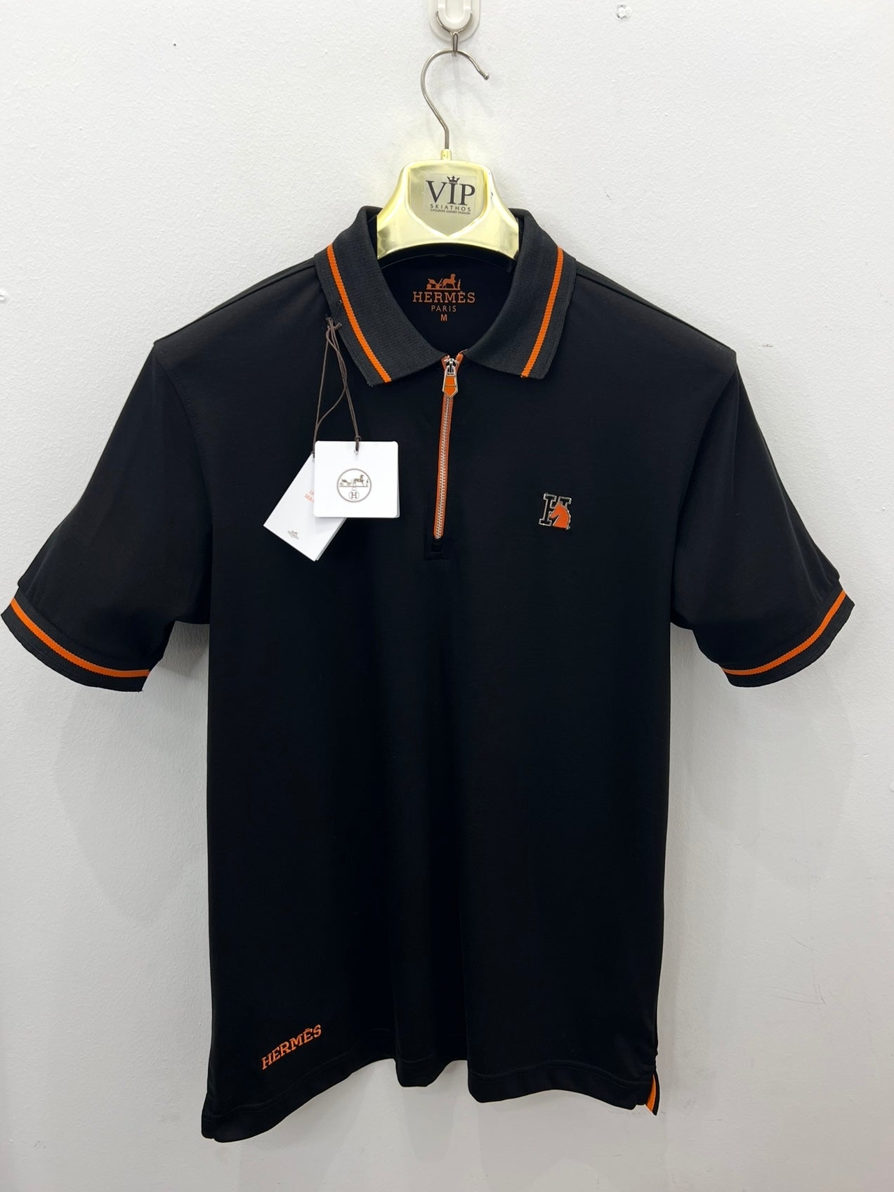 3A Polo Μαύρο Hermes R Lycra