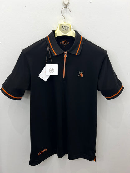 3A Polo Μαύρο Hermes R Lycra