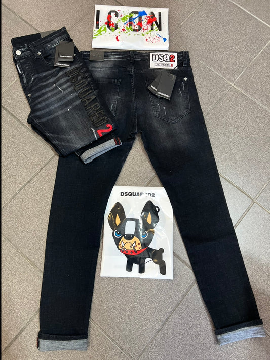 Jean Παντελόνι Dsquared 2 Black ENB