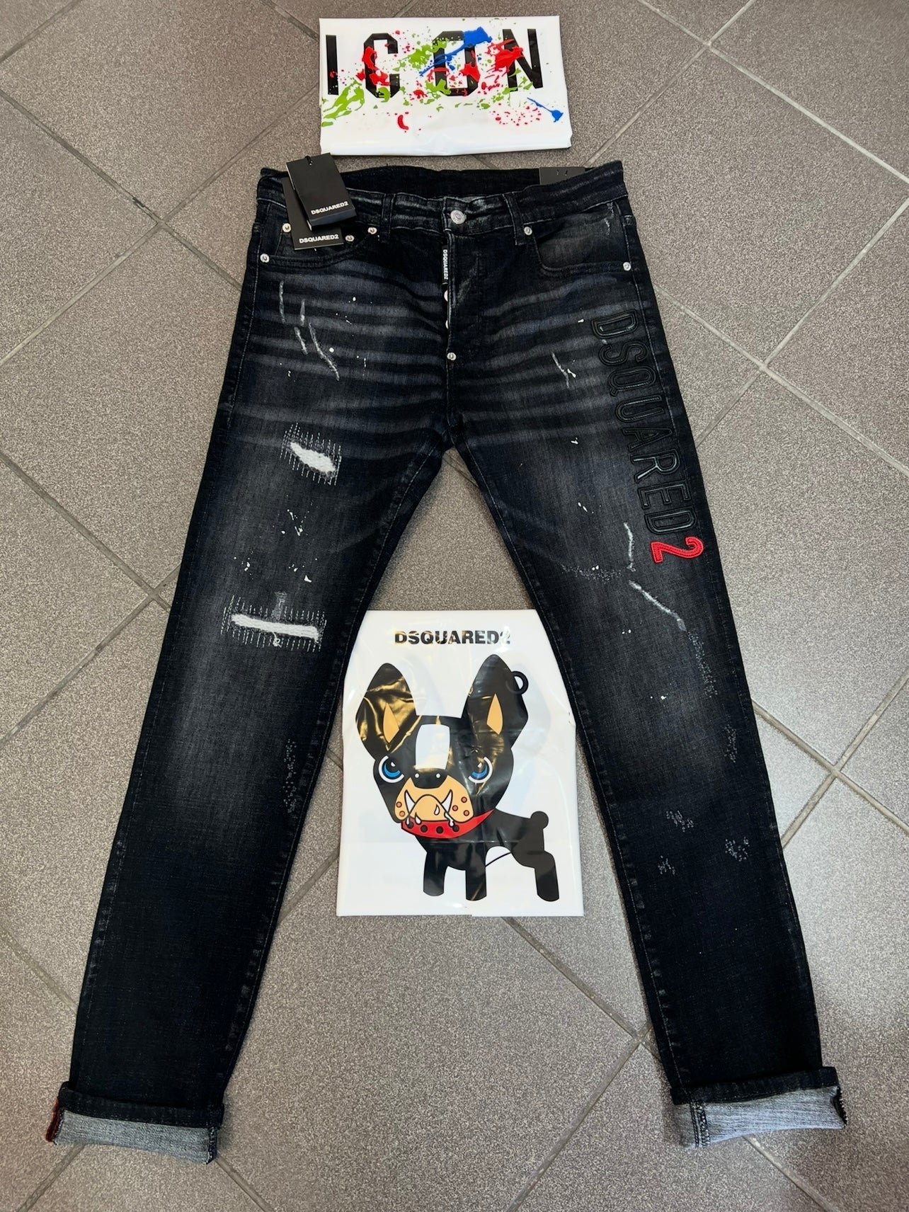 Jean Παντελόνι Dsquared 2 Black ENB