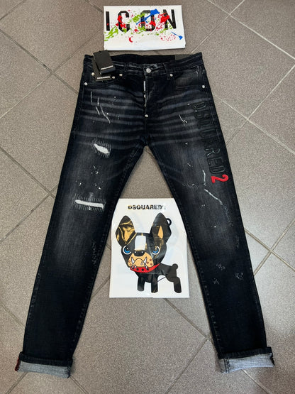 Jean Παντελόνι Dsquared 2 Black ENB